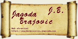 Jagoda Brajović vizit kartica
